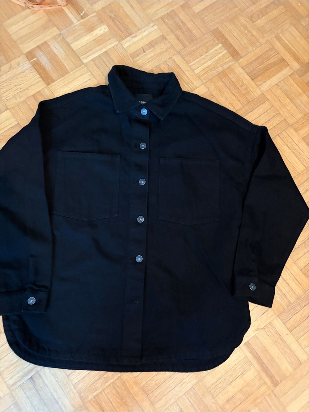 Hudson Men's Black Button-Up Shirt Jacket NWOT